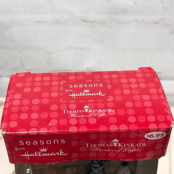 Hallmark Ornament Thomas Kinkade Holiday Painter of Light Snowman Christmas Tree - Picture 12 of 13